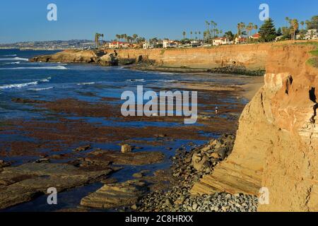 Sunset Cliffs, point Loma, San Diego, Californie, États-Unis Banque D'Images