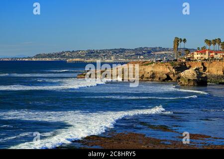 Sunset Cliffs, point Loma, San Diego, Californie, États-Unis Banque D'Images