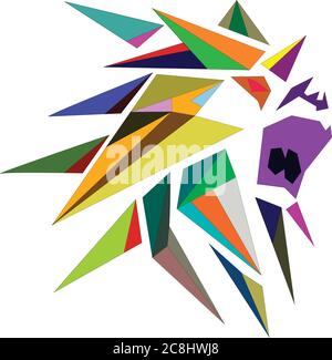 Logo lion coloré élégant Illustration de Vecteur