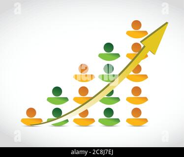 People Success Business graphique illustration design sur fond blanc Illustration de Vecteur