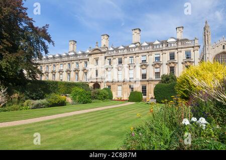 Clare College jardins et pelouses, Cambridge, Royaume-Uni Banque D'Images