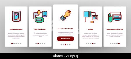 Configuration des icônes d'intégration de l'équipement de tonomètre Illustration de Vecteur