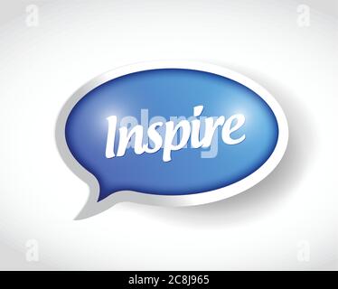 Inspire le design de l'illustration du message à bulles de parole sur un fond blanc Illustration de Vecteur