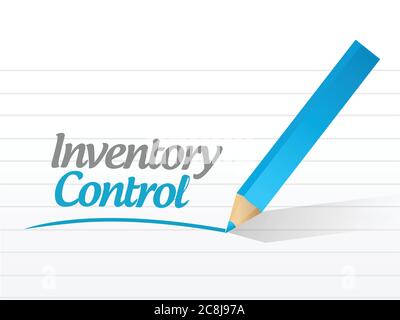 Illustration du message de contrôle d'inventaire sur fond blanc Illustration de Vecteur