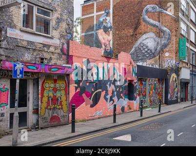 Brick Lane, à Shordoch dans le Borough of Tower Hamlets, est de Londres, Royaume-Uni. Banque D'Images