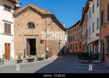 L'Oratoire des Saints Sebastian et Rocco sur la Piazza Bonaparte, dans le centre historique de San Miniato, Pise, Italie Banque D'Images