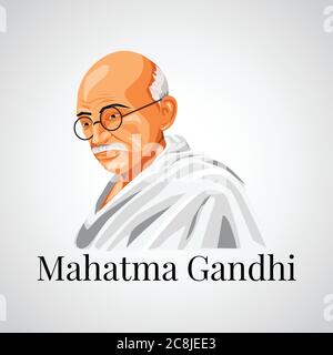 mahatma gandhi combattant indien de la liberté. illustration vectorielle Illustration de Vecteur