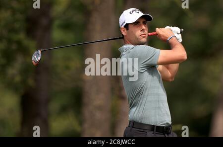 Adrian Otaegui, Espagne, au cours du quatrième jour des Betfred British Masters au Close House Golf Club, Newcastle. Banque D'Images