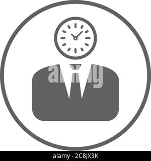 Icône de pensée en temps. Idéal pour la conception et le développement de sites Web, de fichiers imprimés et de présentations, de supports promotionnels ou de tout type de conception Illustration de Vecteur