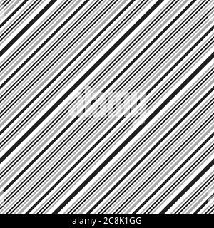 Fond noir et blanc à rayures diagonales sans couture adapté aux textiles et aux motifs de mode Banque D'Images