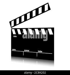 Clapperboard , clip de rabat art. Banque D'Images