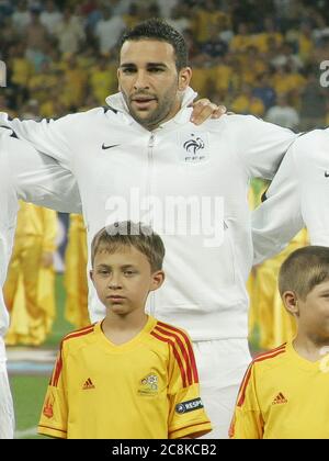 Adil Rami pendant l'Euro 2012, France - Suède - le 19 juin 2012 à Stade olympique, Kiev - photo Laurent Lairys / DPPI Banque D'Images