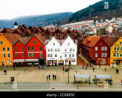 Bryggen à Bergen Banque D'Images