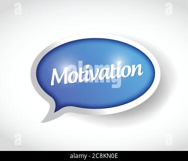 Motif de bulle de message de motivation sur fond blanc Illustration de Vecteur