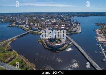Vue panoramique de Vyborg le jour ensoleillé de mai. Leningrad, Russie Banque D'Images