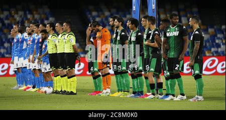 Naples, Campanie, Italie. 25 juillet 2020. Pendant le match de football italien Serie A SSC Napoli vs US Sassuolo le 19 juillet 2020 au stade San Paolo à Naples.in photo: Crédit: Fabio Sasso/ZUMA Wire/Alamy Live News Banque D'Images