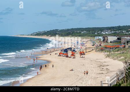 Plage de Montauk à l'été 2020 Banque D'Images