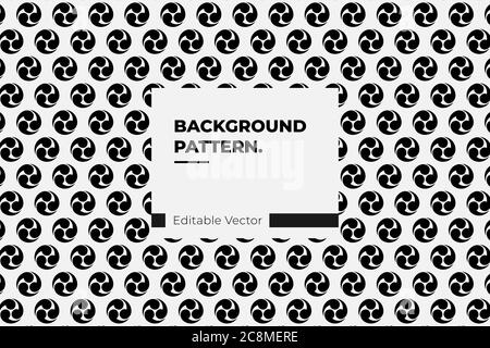 modèle japonais fond vecteur histoire famille crêtes mitsudomoe Illustration de Vecteur