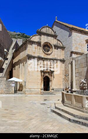 L'église Saint-Sauveur (1520-1528) à Dubrovnik, Croatie Banque D'Images