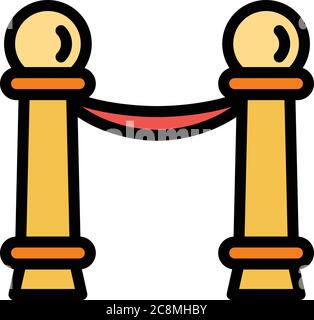 Barrière Musée icône. Musée aperçu l'icône vecteur barrière pour la conception web isolé sur fond blanc Illustration de Vecteur