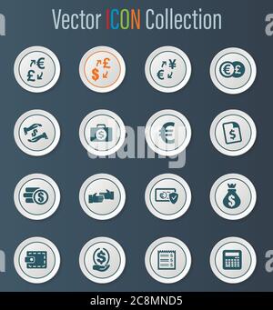 Service de Change icons set Illustration de Vecteur