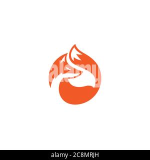 Un simple logo Fox / design d'icône Illustration de Vecteur