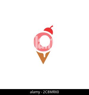 Logo de la crème glacée / motif d'icône Illustration de Vecteur