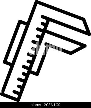 Icône de marqueur de menuisier, style de contour Illustration de Vecteur