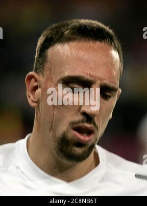 Franck Ribéry pendant l'Euro 2012, France - Espagne le 23 juin 2012 à Donbass Arena, Donetsk- photo Laurent Lairys / DPPI Banque D'Images