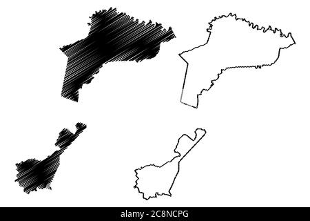 Carte de la ville de Calooan (République des Philippines, région métropolitaine de Manille, région de la capitale nationale) illustration vectorielle, croquis de gribouillage carte de la ville de Calooan Illustration de Vecteur