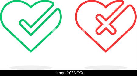 coches linéaires sur les cœurs Illustration de Vecteur