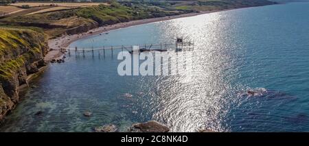 Punta Aderci. La Réserve naturelle de Punta Aderci dans la région de Vasto, province de Chieti, région des Abruzzes en Italie-Europe. Banque D'Images