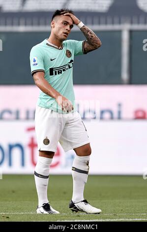 Lautaro Martinez (FC Inter) pendant Gênes contre FC Internazionale, série italienne DE football, Genova, Italie, 25 juillet 2020 Banque D'Images