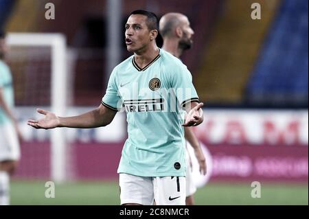 Alexis Sanchez (FC Inter) pendant Gênes vs FC Internazionale, série italienne DE football, Genova, Italie, 25 juillet 2020 Banque D'Images