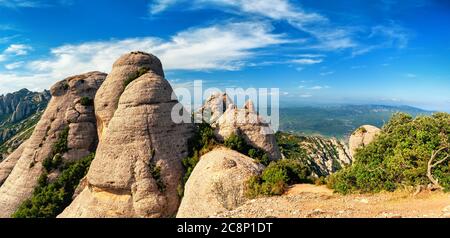 Montagne de rochers Montserrat Catalogne Espagne Banque D'Images