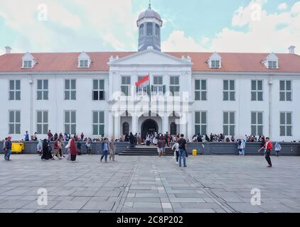 Musée Fatahillah situé à Jakarta, Indonésie. Ce musée est connu comme l'icône de Kota Tua Jakarta (la vieille ville de Jakarta). Banque D'Images