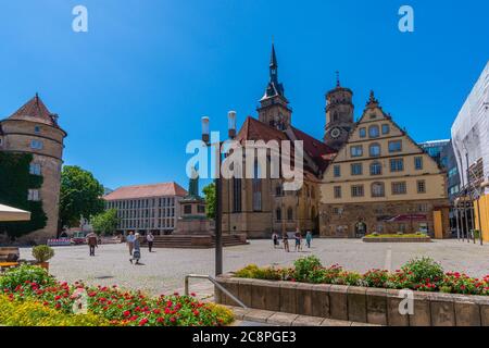 Schillerplatz, centre ville, Stuttgart, Bade-Wurtemberg, Allemagne du Sud, Europe centrale Banque D'Images