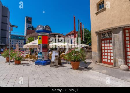 Schillerplatz, centre ville, Stuttgart, Bade-Wurtemberg, Allemagne du Sud, Europe centrale Banque D'Images