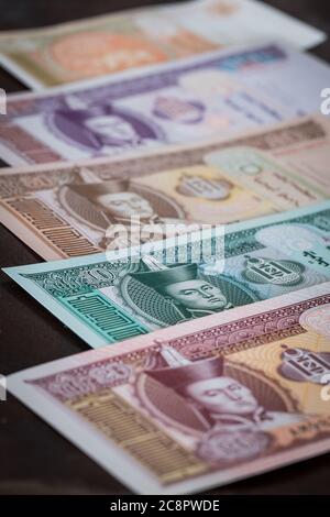 Monnaie mongole, monnaie Tugrik, billets divers Banque D'Images