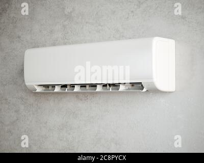 Climatiseur au mur. illustration du rendu 3d Banque D'Images