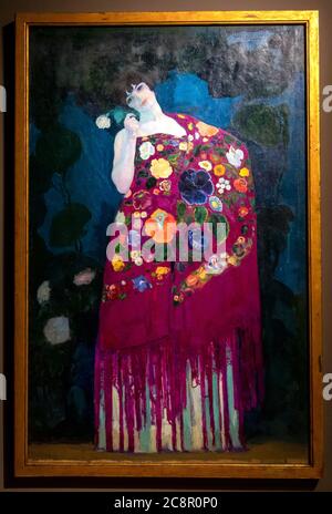 Hermen Anglada Camarasa peintre (Barcelone 1871-Port de Pollença 1959).Femme de Grenade (1914), huile sur toile. Banque D'Images