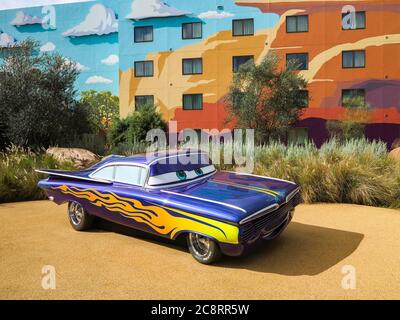 ORLANDO, FLORIDE – 21 décembre 2015 – Ramone, de Cars au Disney's Art of animation Resort, à Walt Disney World Banque D'Images