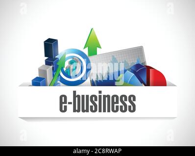 E Business icônes économie illustration design sur un fond blanc Illustration de Vecteur