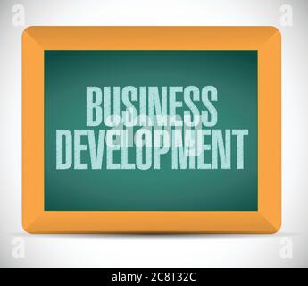 Message de développement commercial sur un tableau. Illustration sur fond blanc Illustration de Vecteur