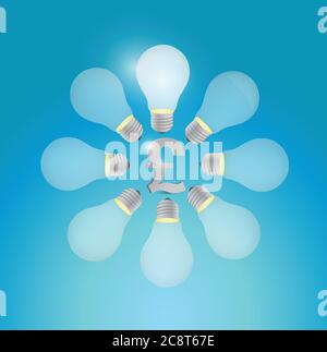 Livre sterling autour des idées dessin d'illustration sur un fond blanc Illustration de Vecteur