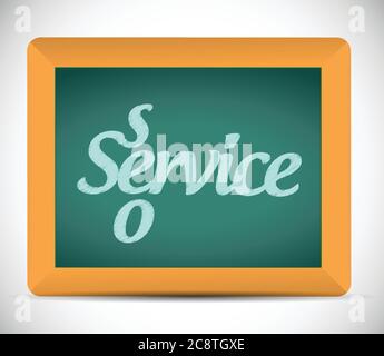 Message de service SEO écrit sur un tableau de surveillance Illustration de Vecteur