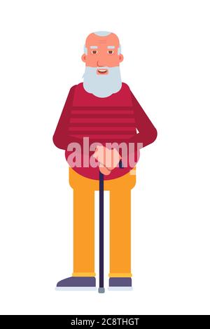 Illustration vecteur de couleur homme senior Illustration de Vecteur