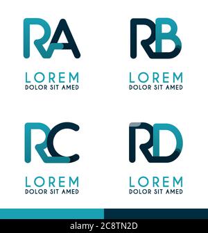 R concept de logo alphabet pour l'industrie de compagnie ou de sociétés, imprimer divers en ligne et hors ligne, la publicité de promotion et le marketing. Peut être pour landin Illustration de Vecteur