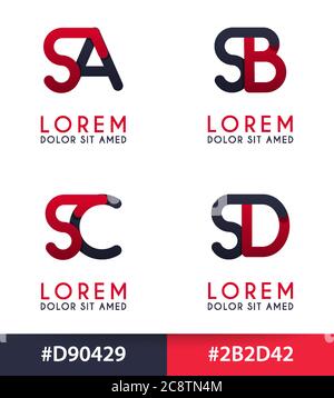 Concept de logo alphabet pour l'industrie de compagnie ou de corporation, imprimer divers en ligne et hors ligne, la publicité de promotion et le marketing. Peut être pour landin Illustration de Vecteur