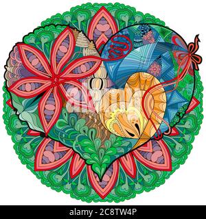 Vector adulte coloriage Livres textures avec mandala. Design artistique peint à la main. Illustration de Vecteur